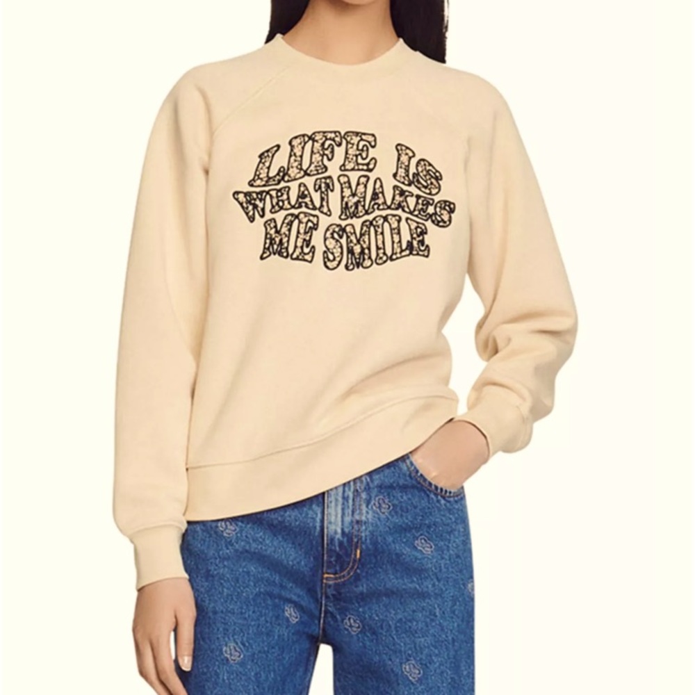 Sandro Life Graphic Sweatshirt size M